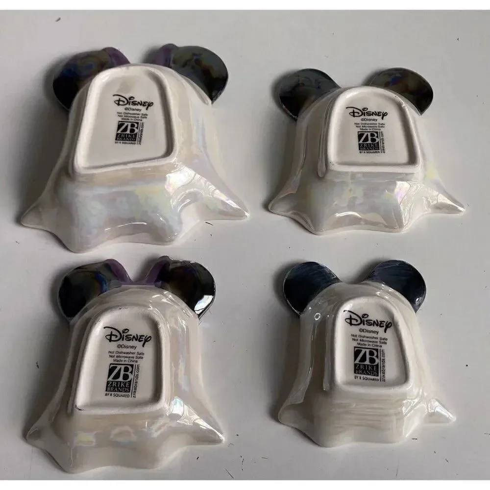 Set Of 4 Disney Mickey & Minnie Mouse‎ Halloween Ghost Iridescent Measuring Cups